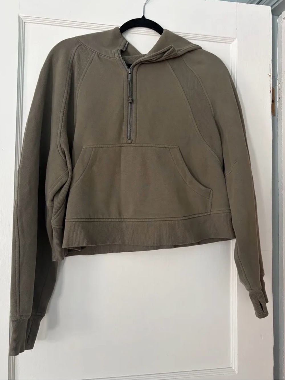 lululemon athletica Olive Scuba half-zip with hoodie